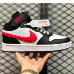 *Nike Court Borough Mid 2 Black White University Red (Master Quality)