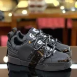 Dolce Gabbana Portofino Logo Embossed Black Sneakers ( Master Quality)