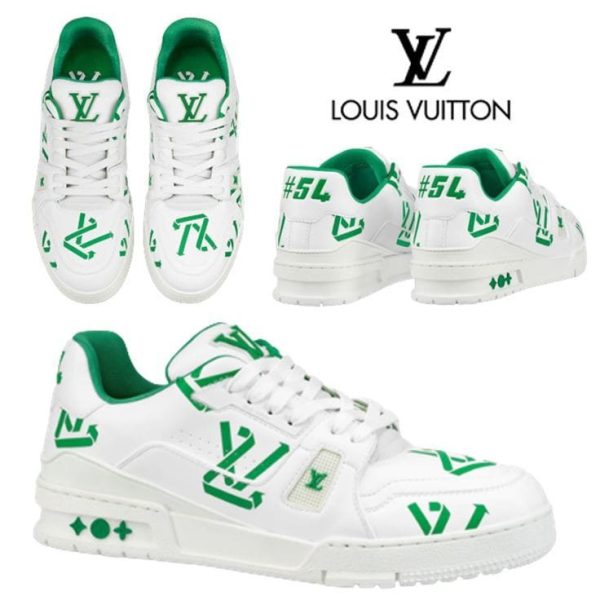 Louis Vuitton Trainer Green Logo (Master Quality) – FootHunk