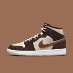 Nike Jordan 1 mid brown basalt oatmeal mocha (Master Quality)